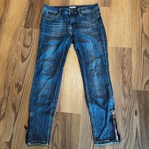 Burberry Brit Burrington Authentic Blue Skinny Jeans Ankle Zipper Size 29